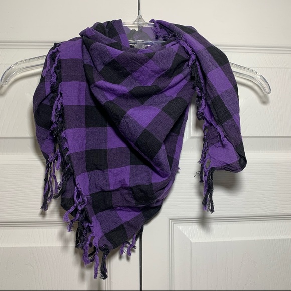 Purple check scarf Clearance